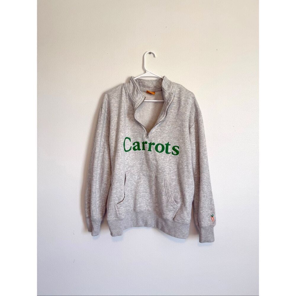 Carrots By Anwar Carrots Wordmark Quarter Zip Sweatshirt